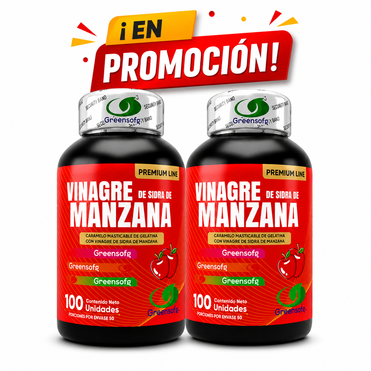VINAGRE DE MANZANA X 100 SOFGELS x 2