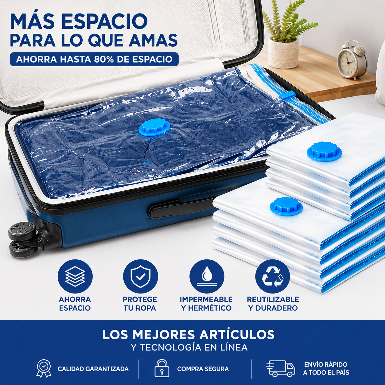 Bolsas empacadoras al Vacío para viaje